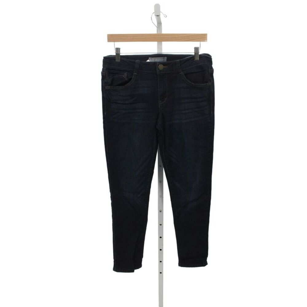 Wit & Wisdom Women Skinny Jeans Blue Mid Rise Button Cotton Size 8